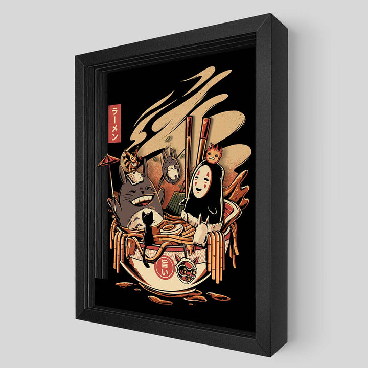 Ramen Pool Party Shadowbox Art
