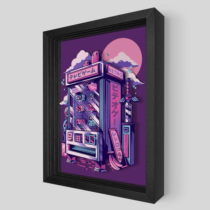 Retro Vending Machine Shadowbox Art