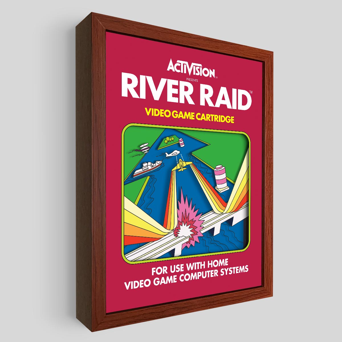 River Raid Shadowbox Art