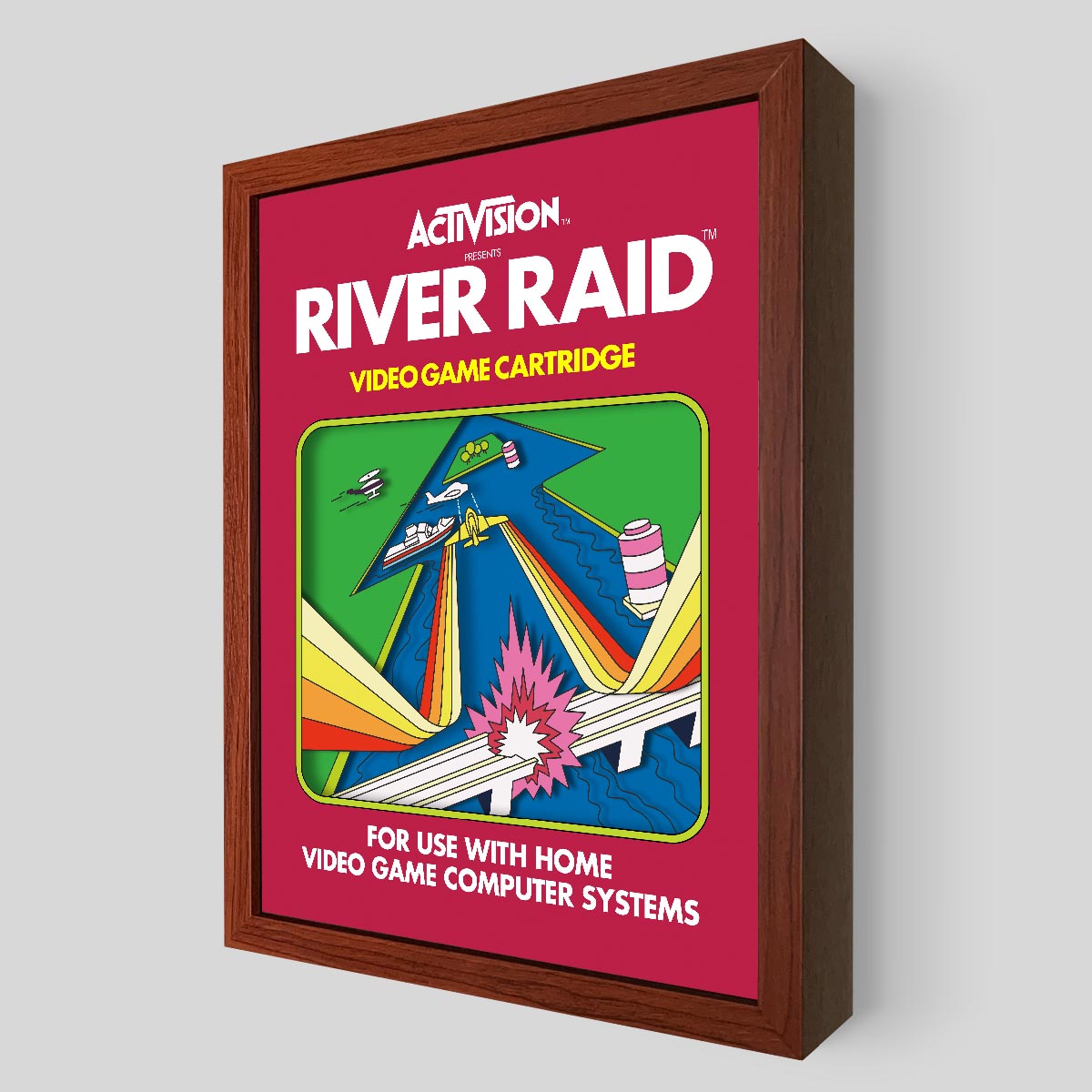 River Raid Shadowbox Art 