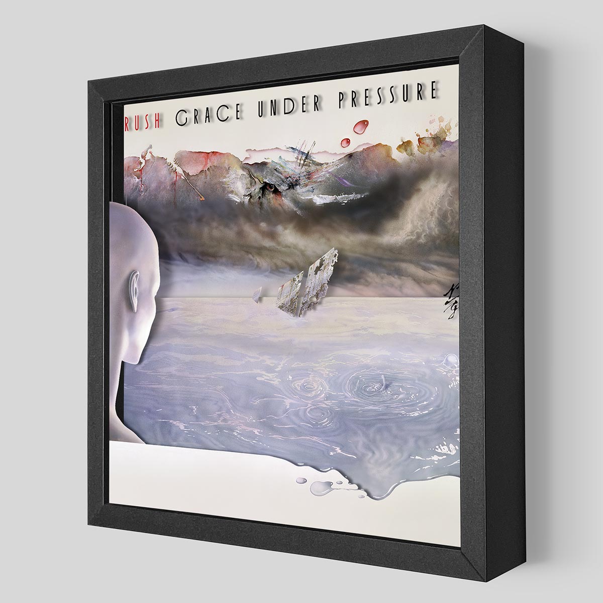 Rush Grace Under Pressure Shadowbox Art