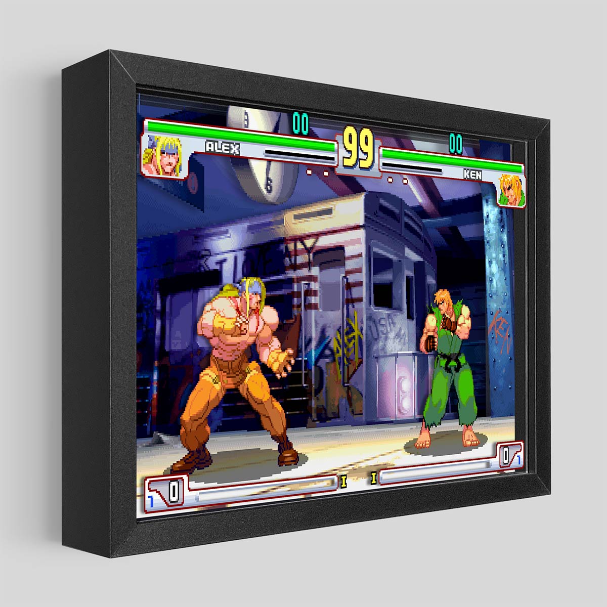 Street Fighter III : 3rd Strike - Alex vs. Ken Shadowbox Art Street Fighter III : 3rd Strike - Alex vs. Ken Shadowbox Art