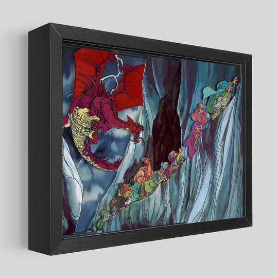 The Hobbit Smaug Shadowbox Art