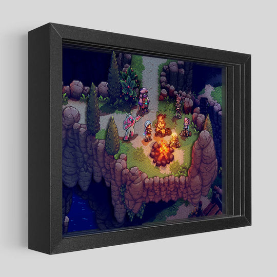 Sea of Stars Campfire Shadowbox Art