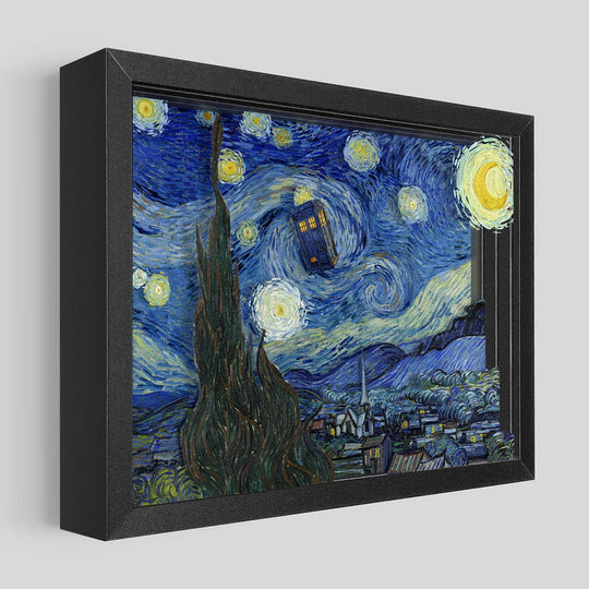 Starry Night Time Shadowbox Art