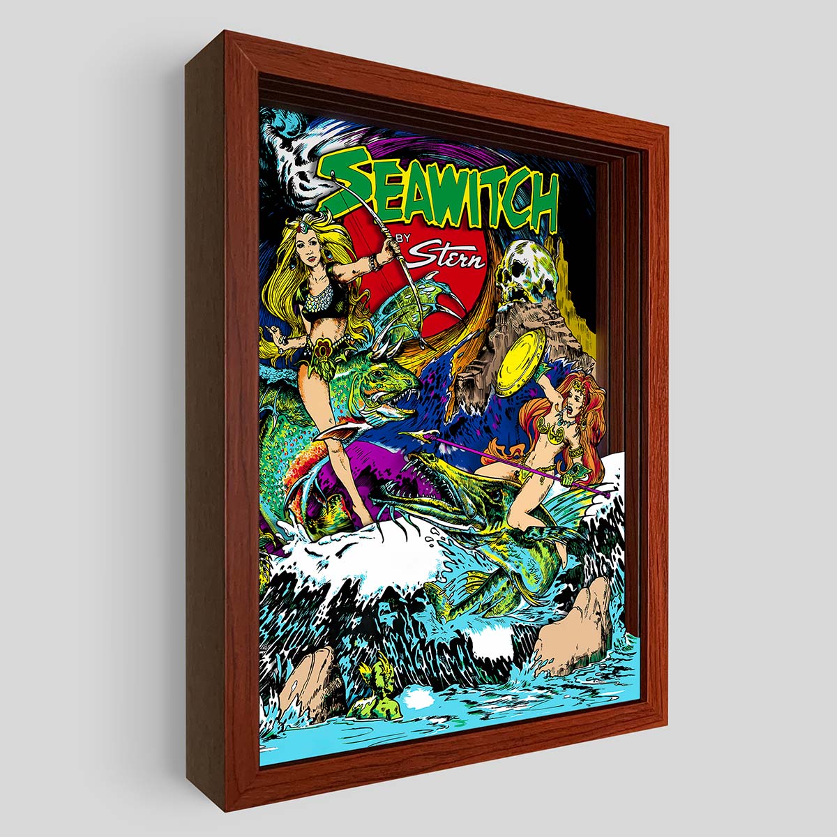 Seawitch Pinball Shadowbox Art