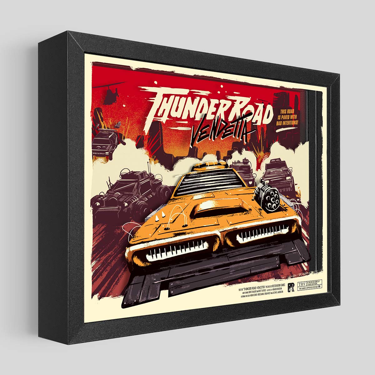 Thunder Road Vendetta Shadowbox Art