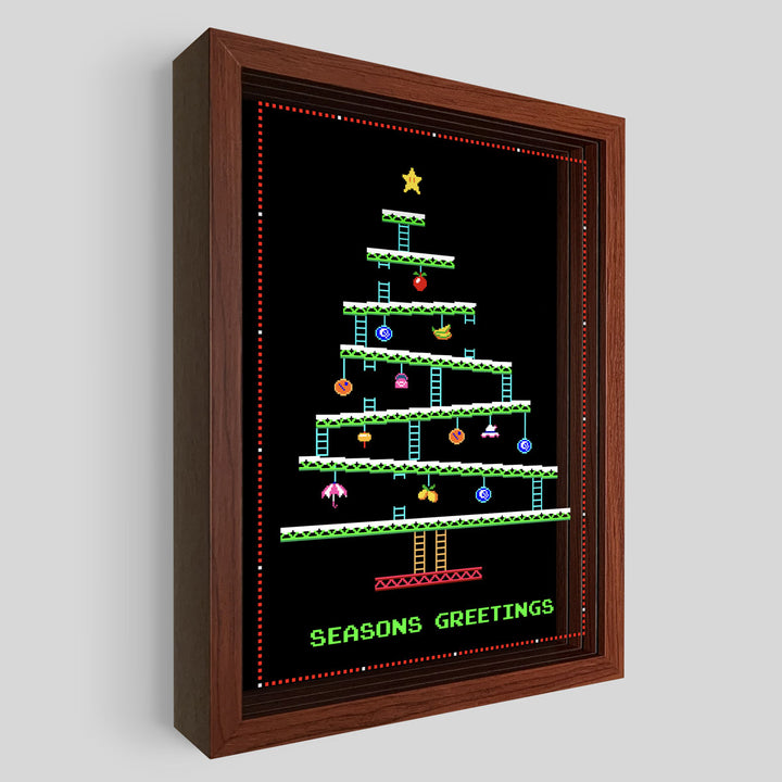 8-Bit Christmas Tree Shadowbox Art