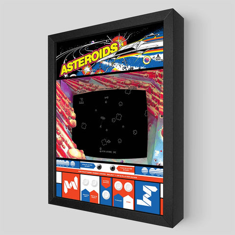 Asteroids Arcade Shadowbox Art | Artovision