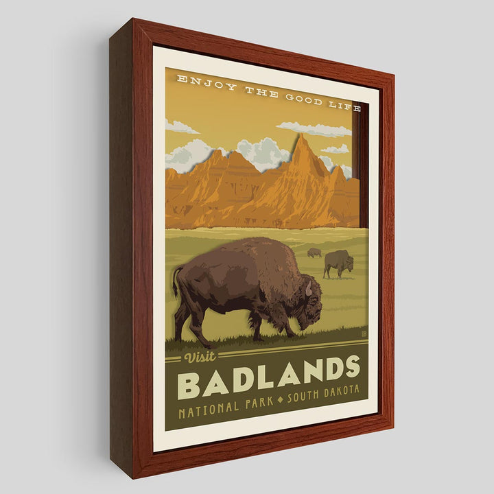Badlands National Park Shadowbox Art