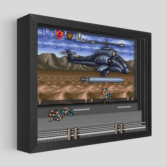 Contra III Missile Ride Shadowbox Art