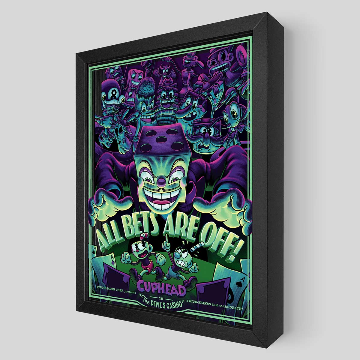 Cuphead All Bets Are Off Shadowbox Art | Artovision