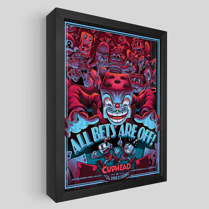 Cuphead All Bets Are Off Limited Edition Shadowbox Art