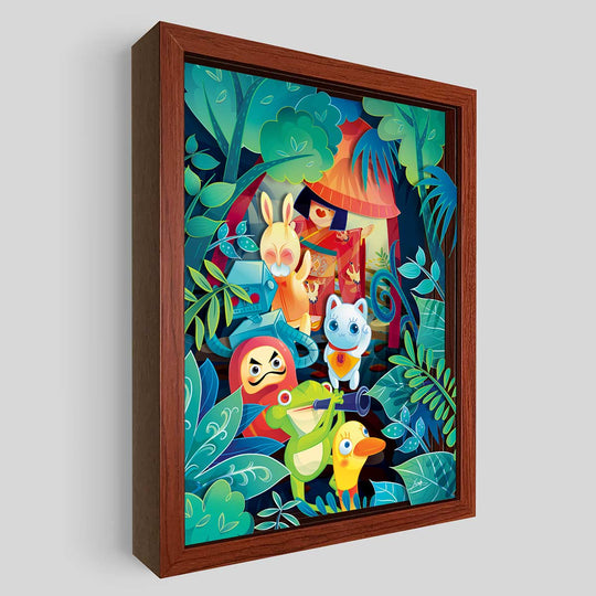 Dream In Forest Shadowbox Art