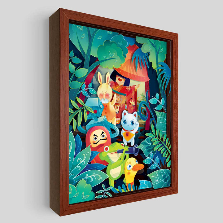 Dream In Forest Shadowbox Art
