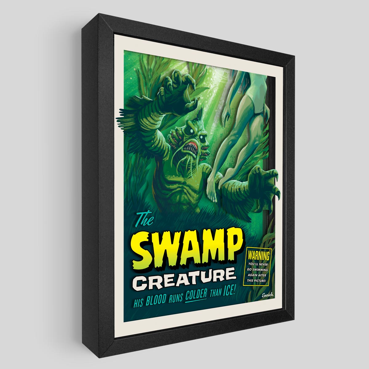 Swamp Creature Shadowbox Art