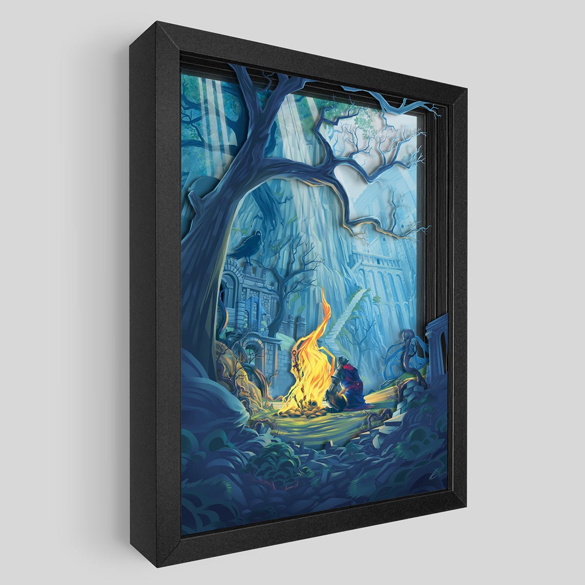 Firelink Shrine Shadowbox Art | Artovision