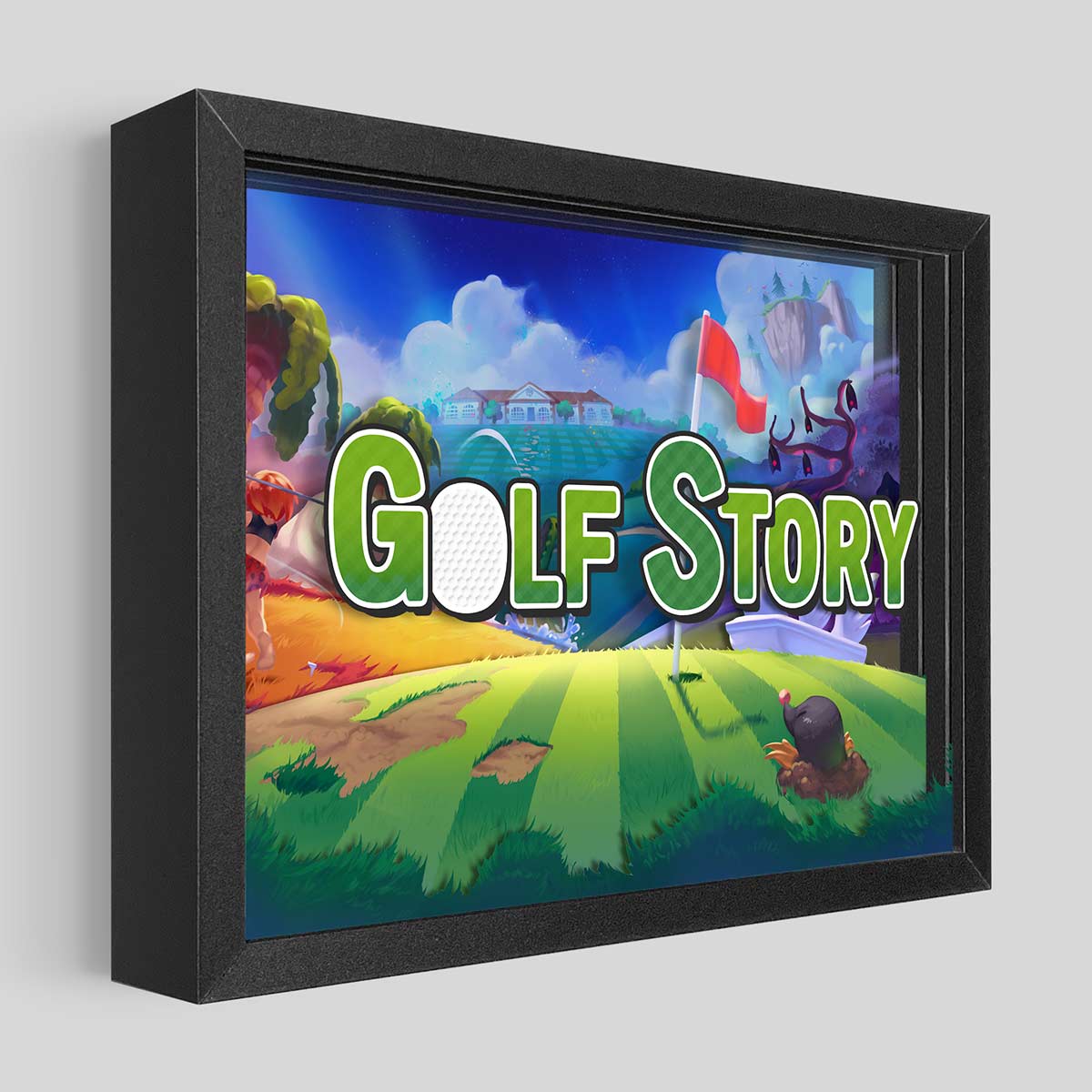 Golf Story Shadowbox Art