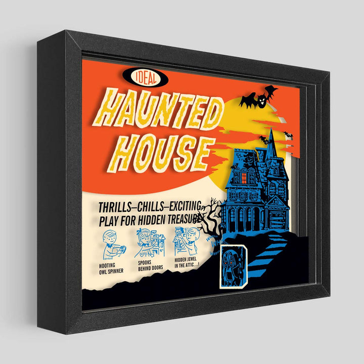 Haunted House Board Game Shadowbox Art