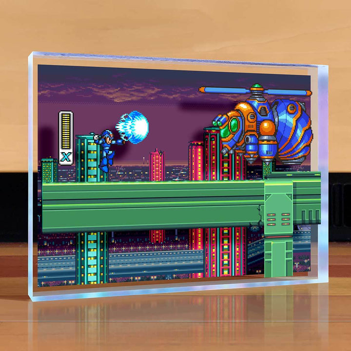 Mega Man X vs Bee Blader Desktop Art