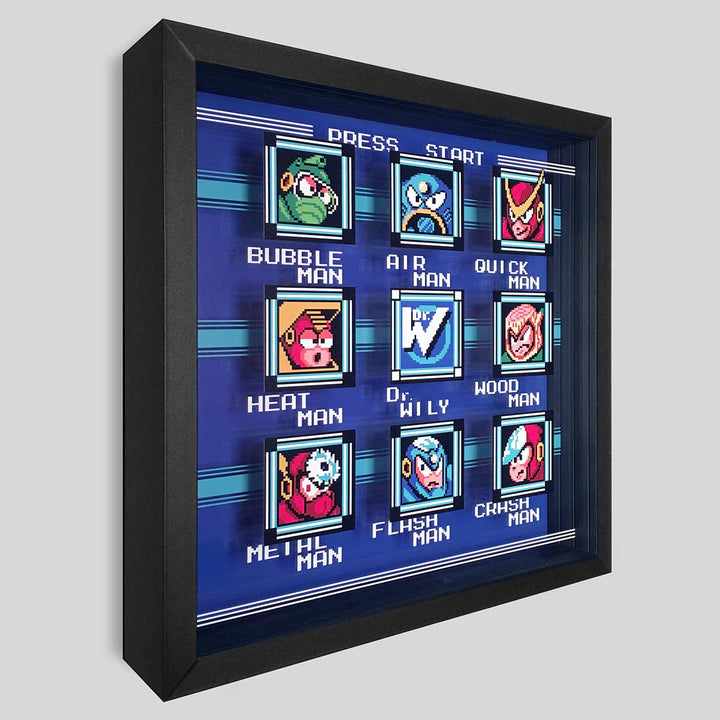 Mega Man 2 Bosses Shadowbox Art