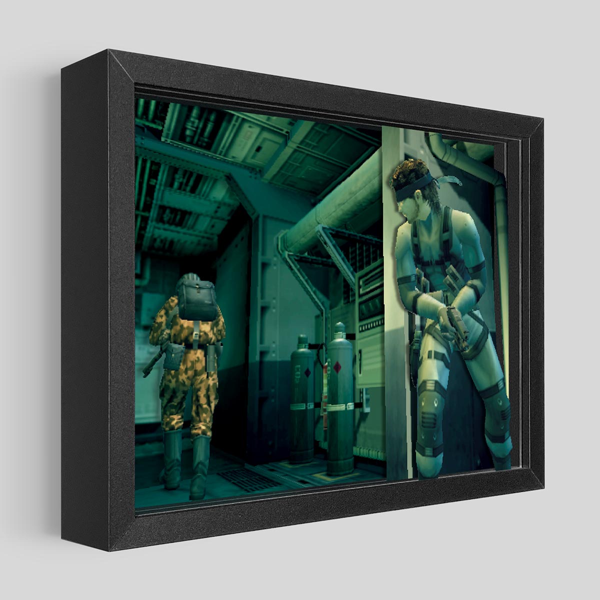 Metal Gear Solid Snake Shadowbox Art