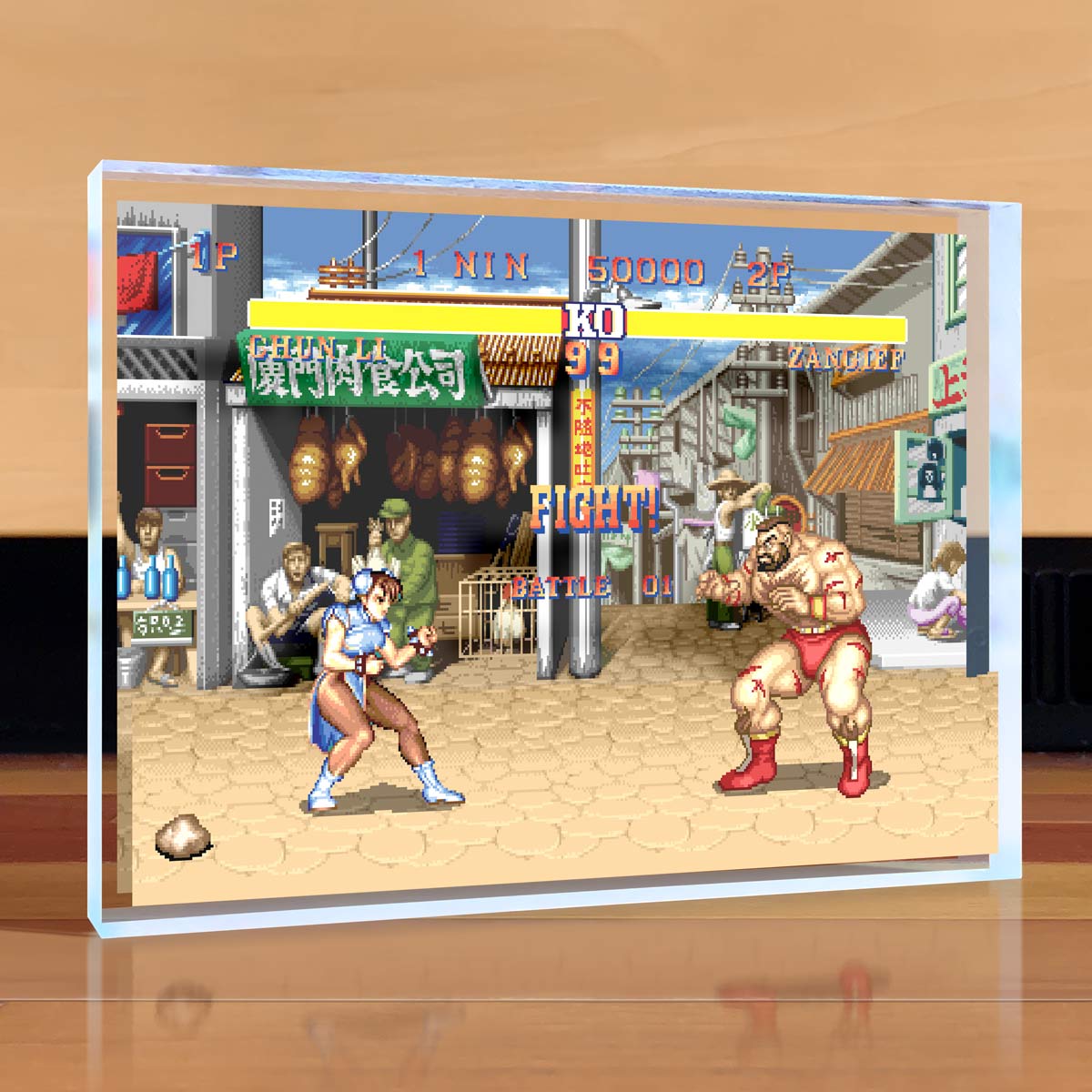 Street Fighter Desktop Art - Guile vs Blanka