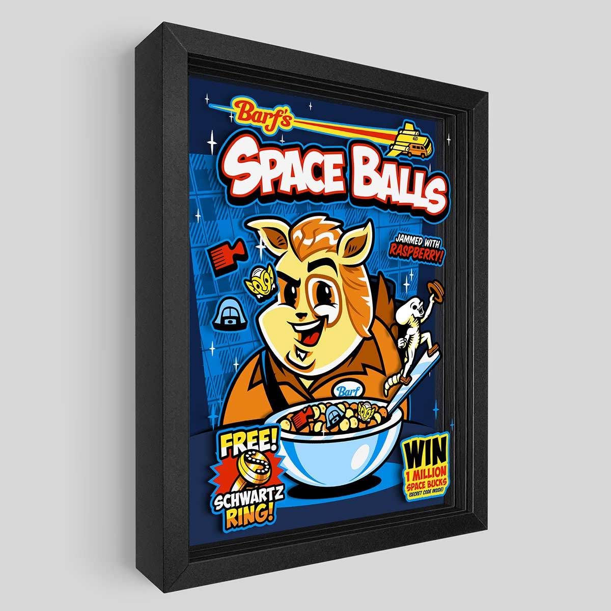 Space Balls Cereal Shadowbox Art
